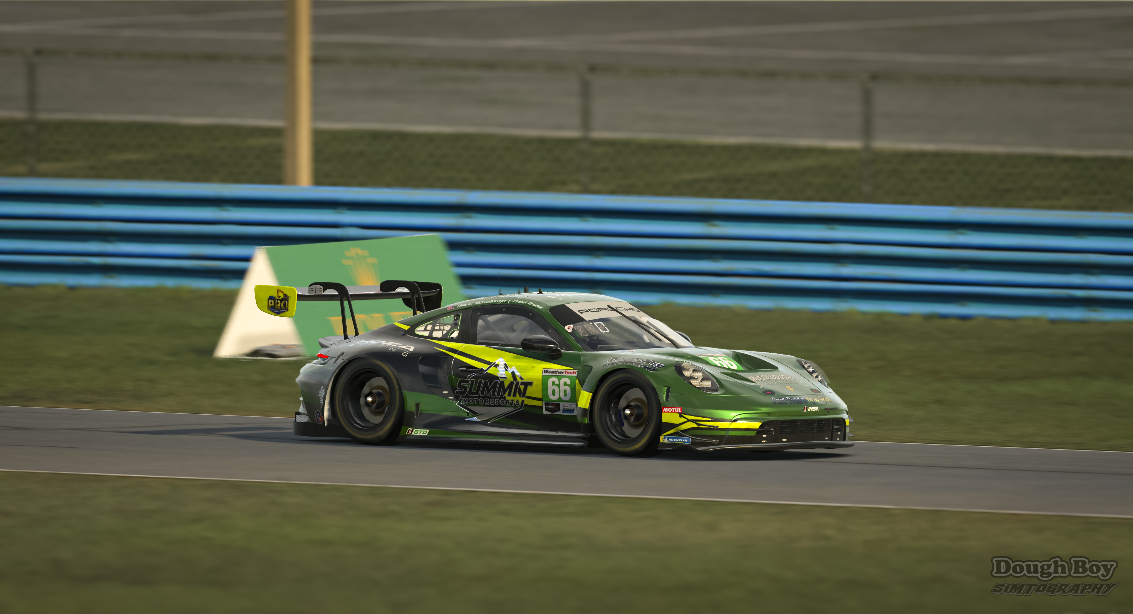League racing action